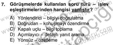 Marka İletişiminde Analiz ve Araştırma 2 Dersi 2012 - 2013 Yılı (Vize) Ara Sınav Soruları 7. Soru