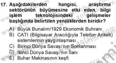 Marka İletişiminde Analiz ve Araştırma 2 Dersi 2012 - 2013 Yılı (Final) Dönem Sonu Sınav Soruları 17. Soru