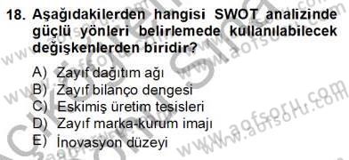 Marka İletişiminde Analiz ve Araştırma 2 Dersi 2012 - 2013 Yılı (Final) Dönem Sonu Sınav Soruları 18. Soru