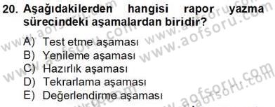 Marka İletişiminde Analiz ve Araştırma 2 Dersi 2012 - 2013 Yılı (Final) Dönem Sonu Sınav Soruları 20. Soru