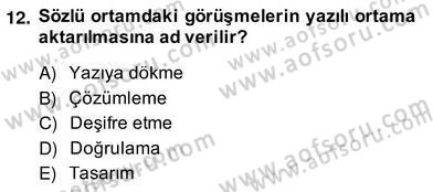 Marka İletişiminde Analiz ve Araştırma 2 Dersi 2013 - 2014 Yılı (Vize) Ara Sınav Soruları 12. Soru