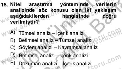 Marka İletişiminde Analiz ve Araştırma 2 Dersi 2013 - 2014 Yılı (Vize) Ara Sınav Soruları 18. Soru