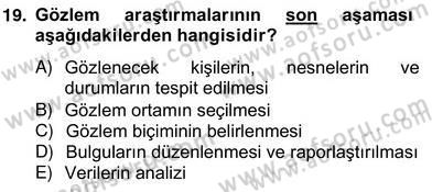 Marka İletişiminde Analiz ve Araştırma 2 Dersi 2013 - 2014 Yılı (Vize) Ara Sınav Soruları 19. Soru