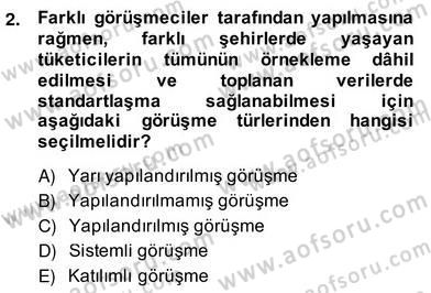 Marka İletişiminde Analiz ve Araştırma 2 Dersi 2013 - 2014 Yılı (Vize) Ara Sınav Soruları 2. Soru