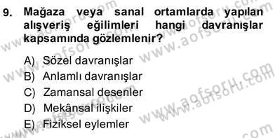 Marka İletişiminde Analiz ve Araştırma 2 Dersi 2013 - 2014 Yılı (Vize) Ara Sınav Soruları 9. Soru