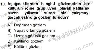 Marka İletişiminde Analiz ve Araştırma 2 Dersi 2013 - 2014 Yılı (Final) Dönem Sonu Sınav Soruları 10. Soru