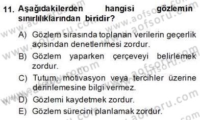 Marka İletişiminde Analiz ve Araştırma 2 Dersi 2013 - 2014 Yılı (Final) Dönem Sonu Sınav Soruları 11. Soru