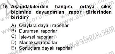 Marka İletişiminde Analiz ve Araştırma 2 Dersi 2013 - 2014 Yılı (Final) Dönem Sonu Sınav Soruları 15. Soru