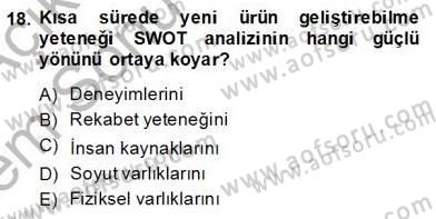 Marka İletişiminde Analiz ve Araştırma 2 Dersi 2013 - 2014 Yılı (Final) Dönem Sonu Sınav Soruları 18. Soru