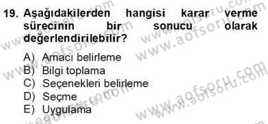 Marka İletişiminde Analiz ve Araştırma 2 Dersi 2013 - 2014 Yılı (Final) Dönem Sonu Sınav Soruları 19. Soru