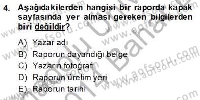 Marka İletişiminde Analiz ve Araştırma 2 Dersi 2013 - 2014 Yılı (Final) Dönem Sonu Sınav Soruları 4. Soru