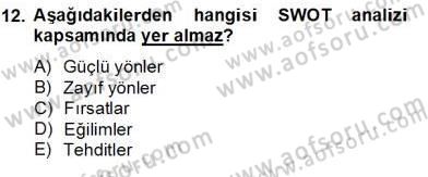 Marka İletişiminde Analiz ve Araştırma 2 Dersi 2013 - 2014 Yılı Tek Ders Sınav Soruları 12. Soru
