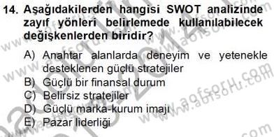 Marka İletişiminde Analiz ve Araştırma 2 Dersi 2013 - 2014 Yılı Tek Ders Sınav Soruları 14. Soru