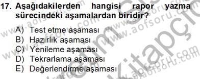 Marka İletişiminde Analiz ve Araştırma 2 Dersi 2013 - 2014 Yılı Tek Ders Sınav Soruları 17. Soru