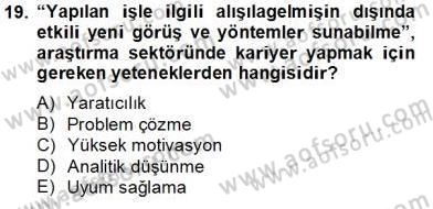Marka İletişiminde Analiz ve Araştırma 2 Dersi 2013 - 2014 Yılı Tek Ders Sınav Soruları 19. Soru