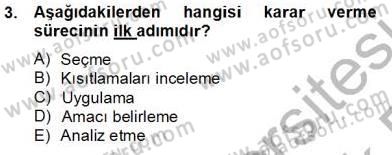 Marka İletişiminde Analiz ve Araştırma 2 Dersi 2013 - 2014 Yılı Tek Ders Sınav Soruları 3. Soru