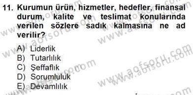 Marka İletişiminde Analiz ve Araştırma 2 Dersi 2014 - 2015 Yılı (Vize) Ara Sınav Soruları 11. Soru