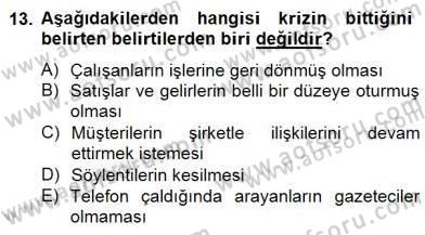 Marka İletişiminde Analiz ve Araştırma 2 Dersi 2014 - 2015 Yılı (Vize) Ara Sınav Soruları 13. Soru