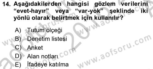 Marka İletişiminde Analiz ve Araştırma 2 Dersi 2016 - 2017 Yılı (Vize) Ara Sınav Soruları 14. Soru