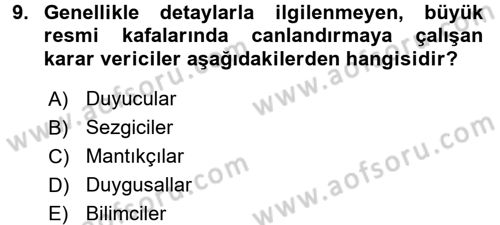 Marka İletişiminde Analiz ve Araştırma 2 Dersi 2016 - 2017 Yılı (Vize) Ara Sınav Soruları 9. Soru