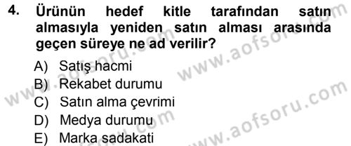 Medya Planlama Dersi 2012 - 2013 Yılı (Final) Dönem Sonu Sınav Soruları 4. Soru