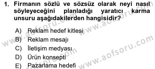 Medya Planlama Dersi 2015 - 2016 Yılı (Final) Dönem Sonu Sınav Soruları 1. Soru