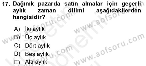 Medya Planlama Dersi 2016 - 2017 Yılı (Final) Dönem Sonu Sınav Soruları 17. Soru