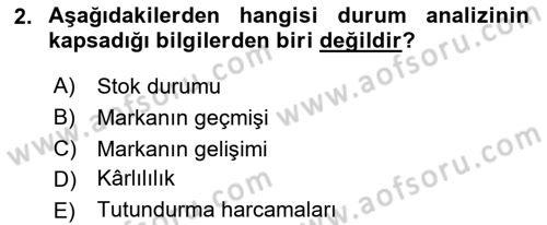 Medya Planlama Dersi 2018 - 2019 Yılı Yaz Okulu Sınav Soruları 2. Soru