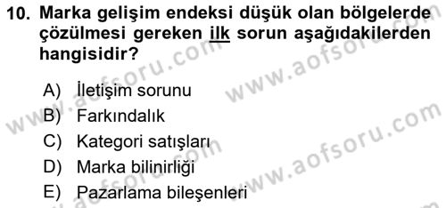 Medya Planlama Dersi 2021 - 2022 Yılı (Vize) Ara Sınav Soruları 10. Soru