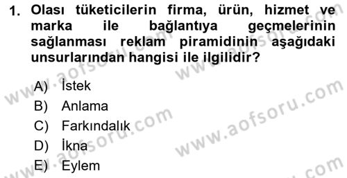 Medya Planlama Dersi 2021 - 2022 Yılı (Final) Dönem Sonu Sınav Soruları 1. Soru