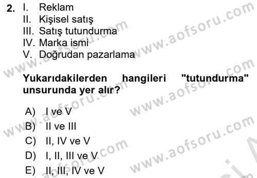 Medya Planlama Dersi 2021 - 2022 Yılı (Final) Dönem Sonu Sınav Soruları 2. Soru