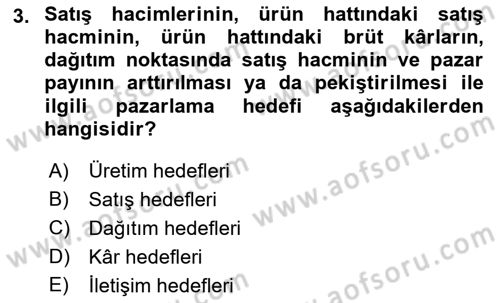 Medya Planlama Dersi Ara Sınavı Deneme Sınav Soruları 3. Soru