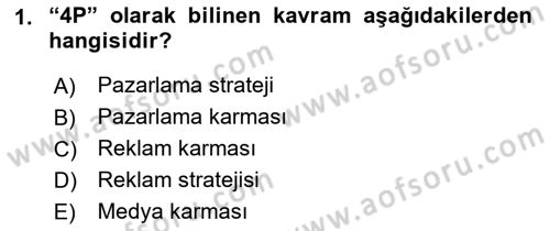Medya Planlama Dersi 2022 - 2023 Yılı (Final) Dönem Sonu Sınav Soruları 1. Soru