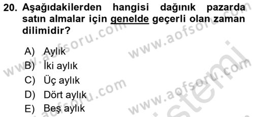 Medya Planlama Dersi 2022 - 2023 Yılı (Final) Dönem Sonu Sınav Soruları 20. Soru