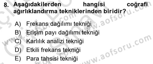Medya Planlama Dersi 2023 - 2024 Yılı (Final) Dönem Sonu Sınav Soruları 8. Soru