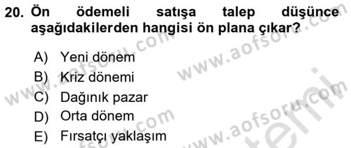 Medya Planlama Dersi 2025 - 2026 Yılı (Final) Dönem Sonu Sınav Soruları 20. Soru