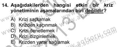 Marka İletişim Kampanyaları Dersi 2012 - 2013 Yılı (Vize) Ara Sınav Soruları 14. Soru