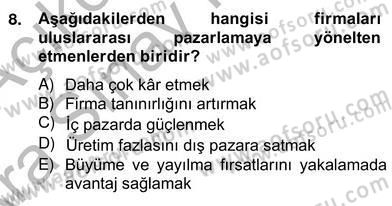 Marka İletişim Kampanyaları Dersi 2012 - 2013 Yılı (Vize) Ara Sınav Soruları 8. Soru