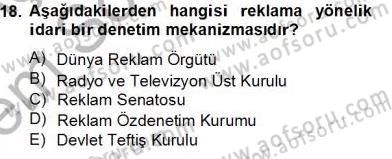 Marka İletişim Kampanyaları Dersi 2012 - 2013 Yılı (Final) Dönem Sonu Sınav Soruları 18. Soru