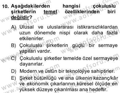 Marka İletişim Kampanyaları Dersi 2013 - 2014 Yılı (Vize) Ara Sınav Soruları 10. Soru
