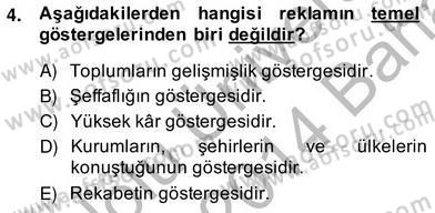 Marka İletişim Kampanyaları Dersi 2013 - 2014 Yılı (Vize) Ara Sınav Soruları 4. Soru