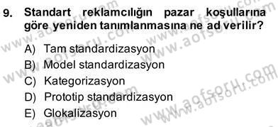 Marka İletişim Kampanyaları Dersi 2013 - 2014 Yılı (Vize) Ara Sınav Soruları 9. Soru