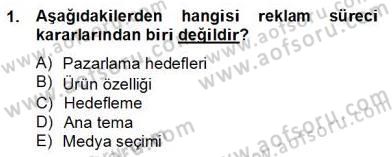 Marka İletişim Kampanyaları Dersi 2013 - 2014 Yılı (Final) Dönem Sonu Sınav Soruları 1. Soru