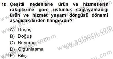 Marka İletişim Kampanyaları Dersi 2013 - 2014 Yılı (Final) Dönem Sonu Sınav Soruları 10. Soru
