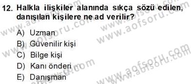Marka İletişim Kampanyaları Dersi 2013 - 2014 Yılı (Final) Dönem Sonu Sınav Soruları 12. Soru