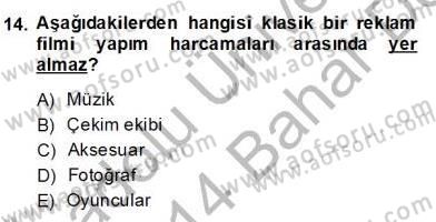 Marka İletişim Kampanyaları Dersi 2013 - 2014 Yılı (Final) Dönem Sonu Sınav Soruları 14. Soru