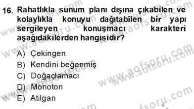 Marka İletişim Kampanyaları Dersi 2013 - 2014 Yılı (Final) Dönem Sonu Sınav Soruları 16. Soru