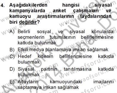 Marka İletişim Kampanyaları Dersi 2013 - 2014 Yılı (Final) Dönem Sonu Sınav Soruları 4. Soru