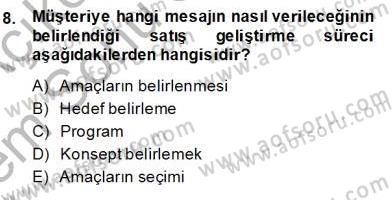 Marka İletişim Kampanyaları Dersi 2013 - 2014 Yılı (Final) Dönem Sonu Sınav Soruları 8. Soru