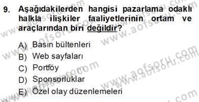 Marka İletişim Kampanyaları Dersi 2013 - 2014 Yılı (Final) Dönem Sonu Sınav Soruları 9. Soru